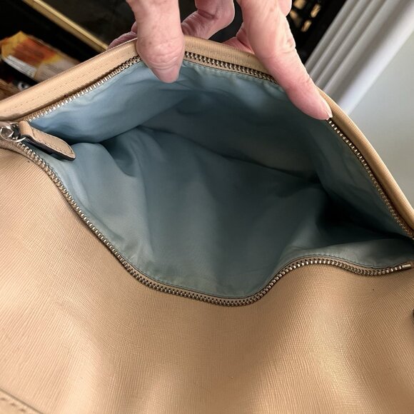 Coach Tan Diaper Baby Bag Tote Purse Pockets Changing Pad NO Shoulder Strap - Picture 7 of 16